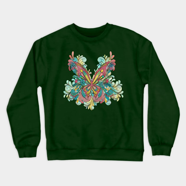 Artistic Butterfly Crewneck Sweatshirt by AlondraHanley